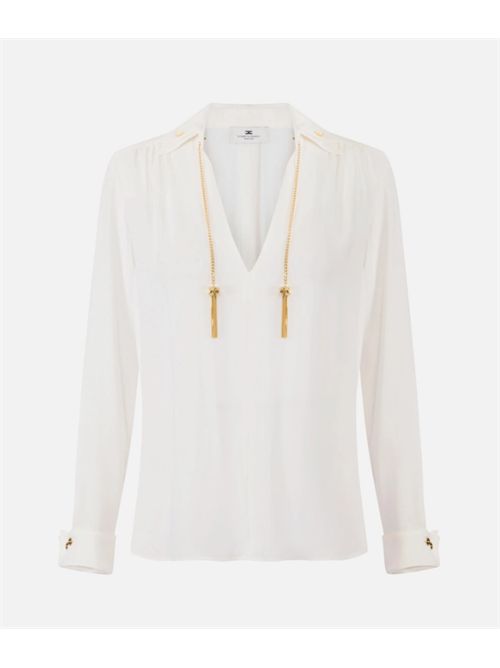 GEORGETTE SHIRT ELISABETTA FRANCHI | CA15962E2360 avorio